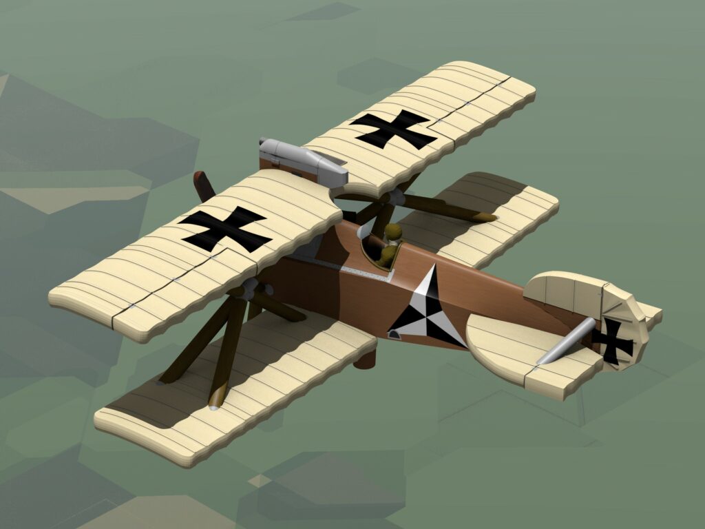 Render of 1:144 Brumowski's Brandenburg D.I